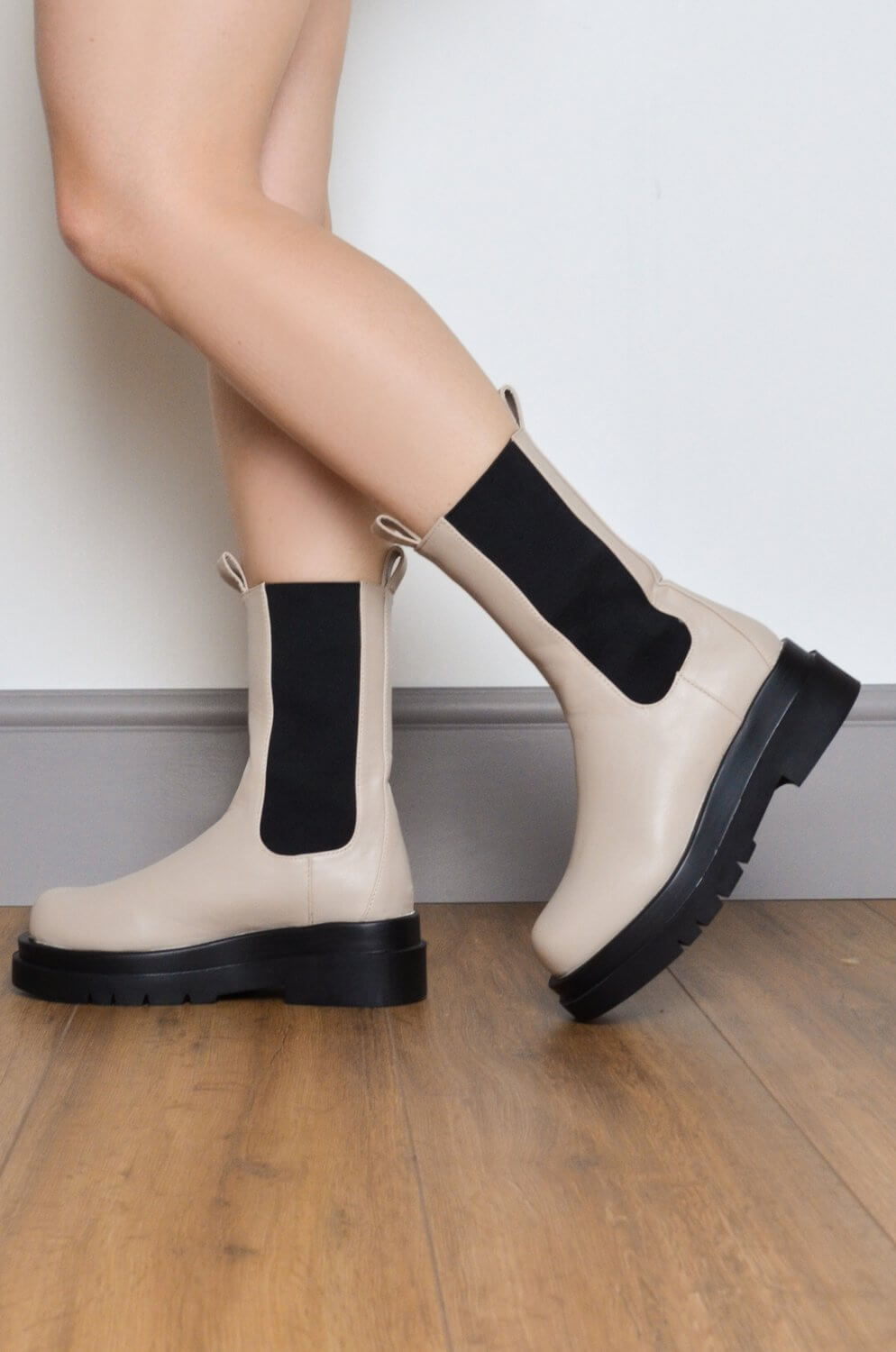 Natural  Chunky Platform Ankle Boot, Image 4 of 4