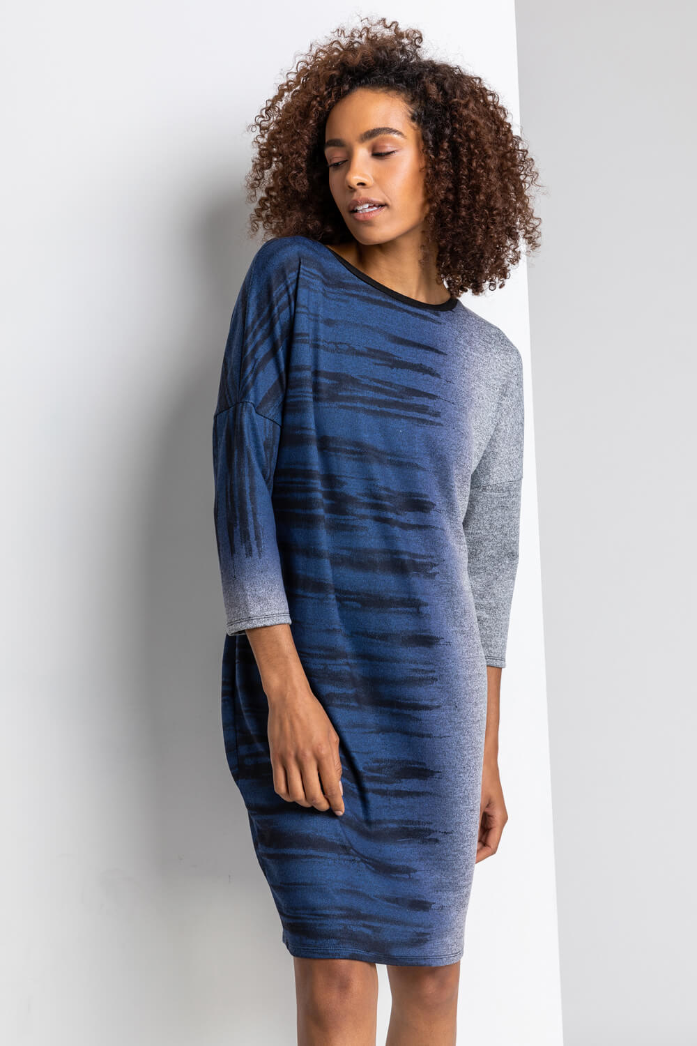 Ombre Animal Print Slouch Dress