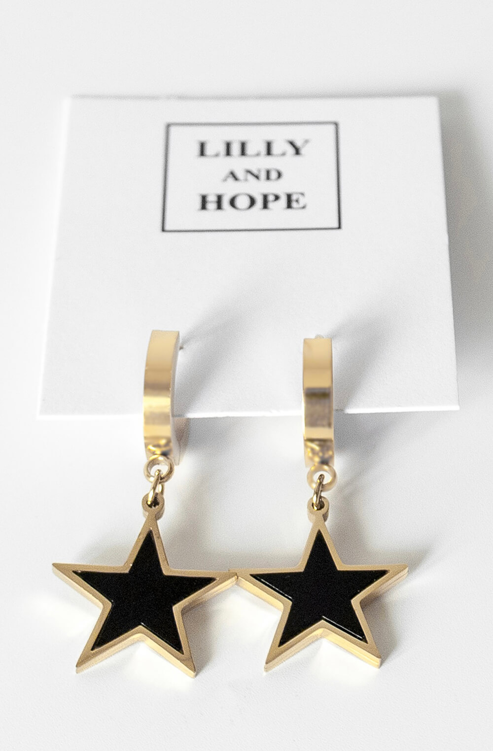 Gold Star Drop Earring, Image 2 of 3