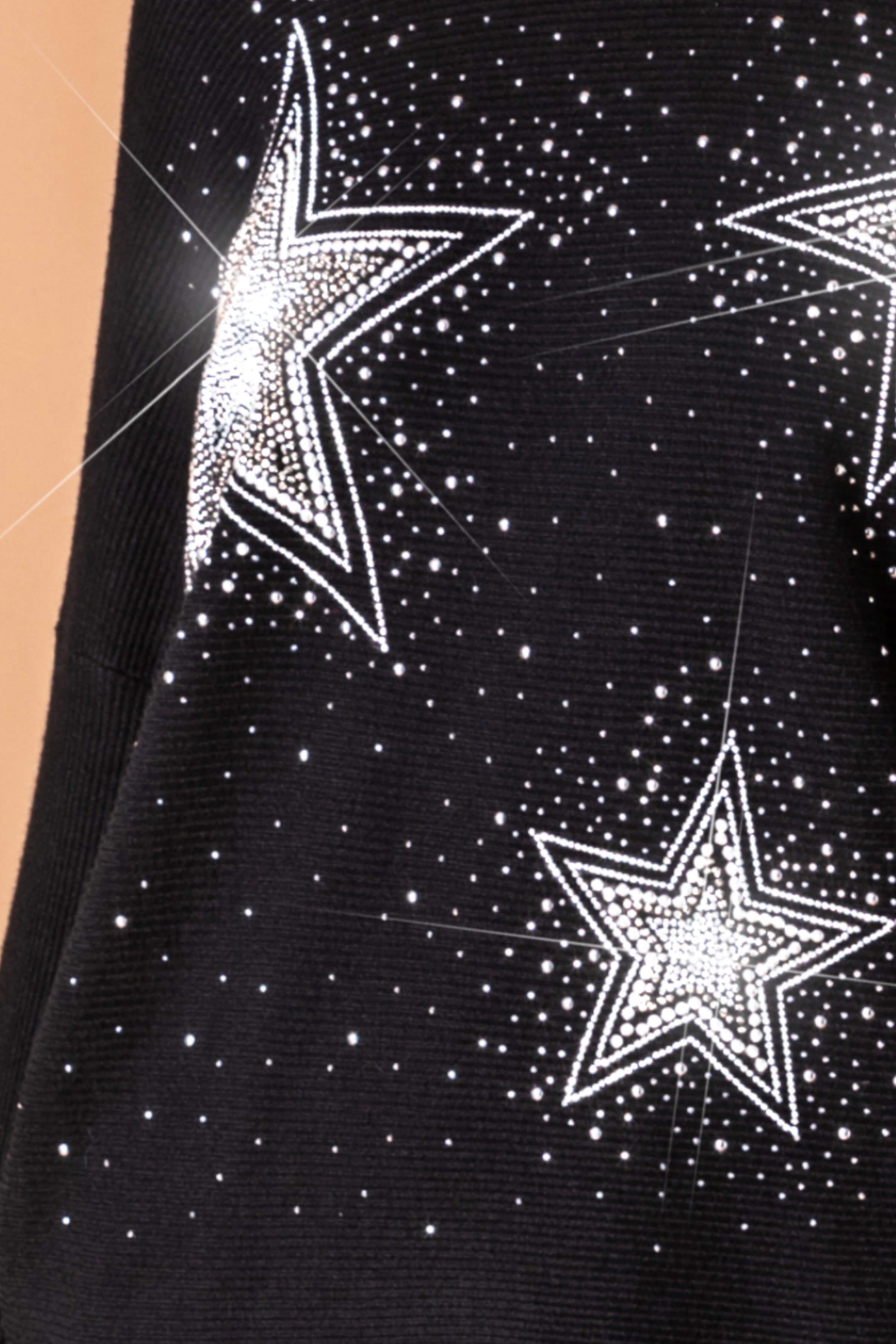 Black Diamante Embellished Star Jumper, Image 4 of 4