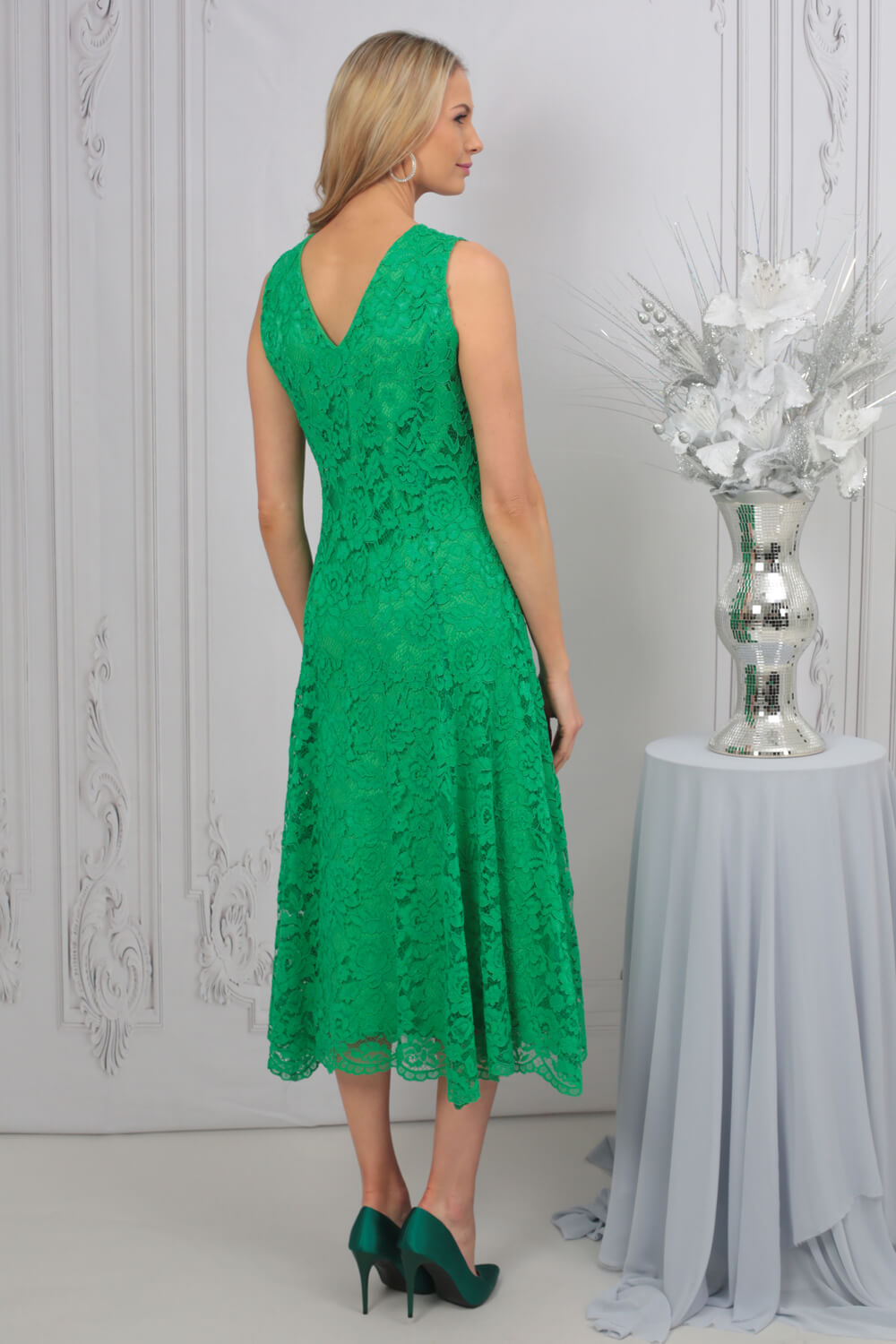 Emerald Julianna Lace Dress & Shrug Set, Image 3 of 3