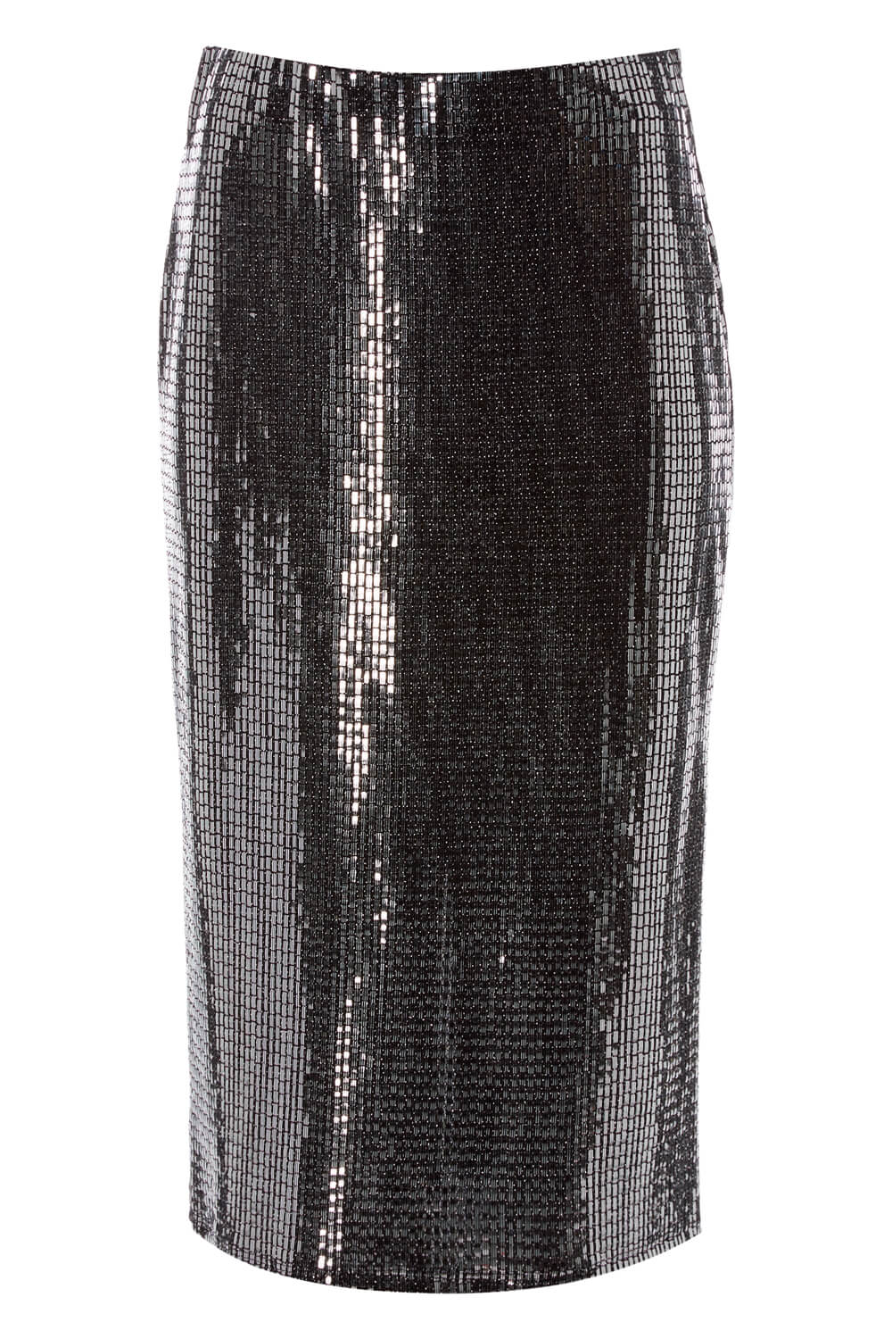 Sequin Pencil Skirt in Silver - Roman Originals UK