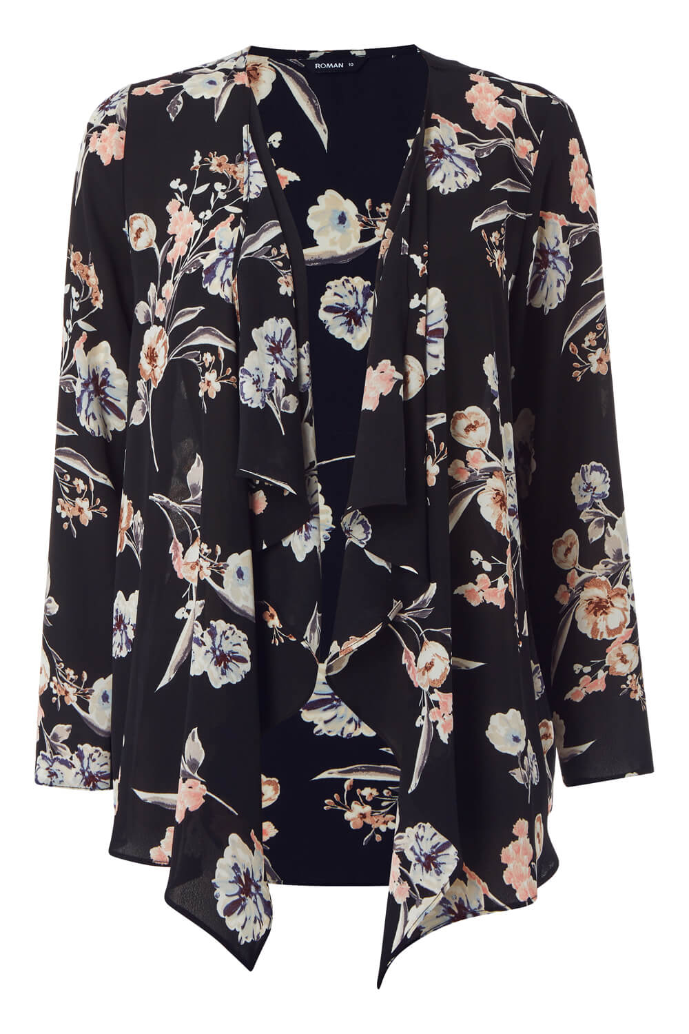 Floral Kimono Jacket in Multi Roman Originals UK