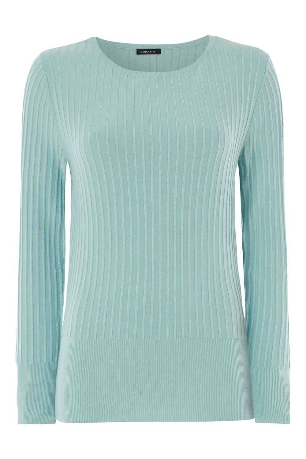 Mint Ribbed Textured Jumper, Image 5 of 5