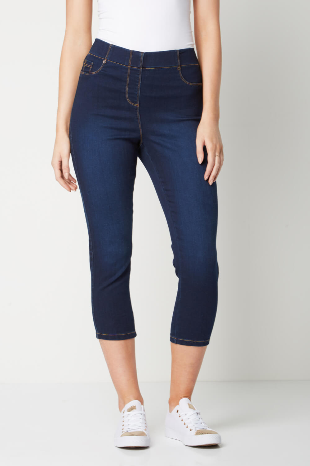 Plain Cropped Jeggings