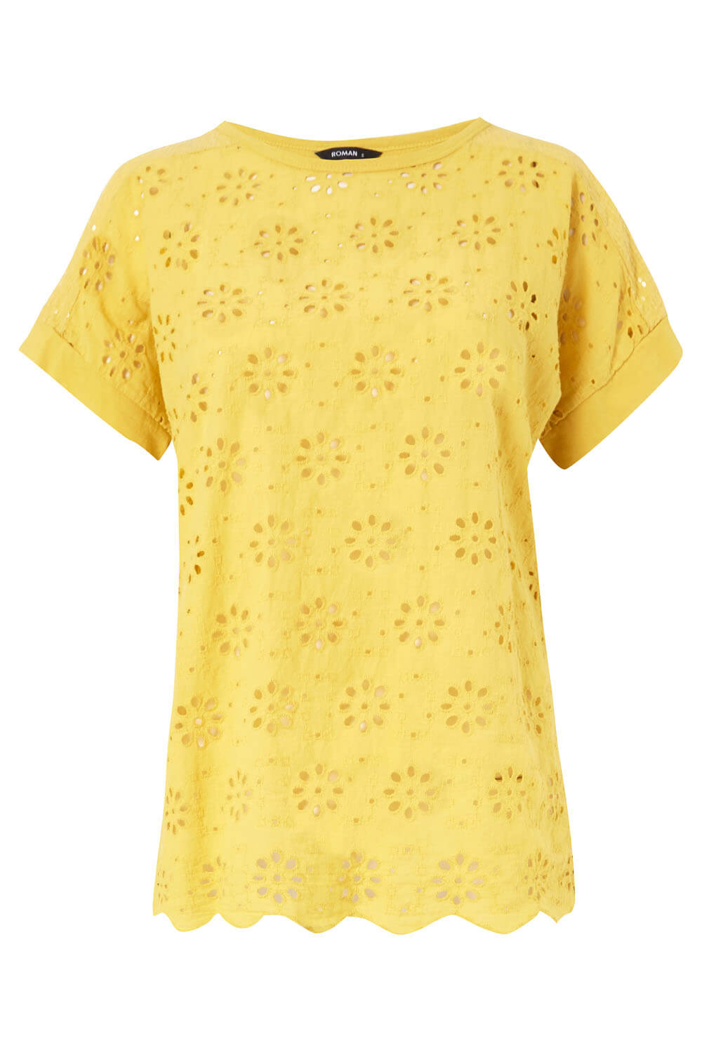 Yellow Broderie and Sequin Top, Image 6 of 6