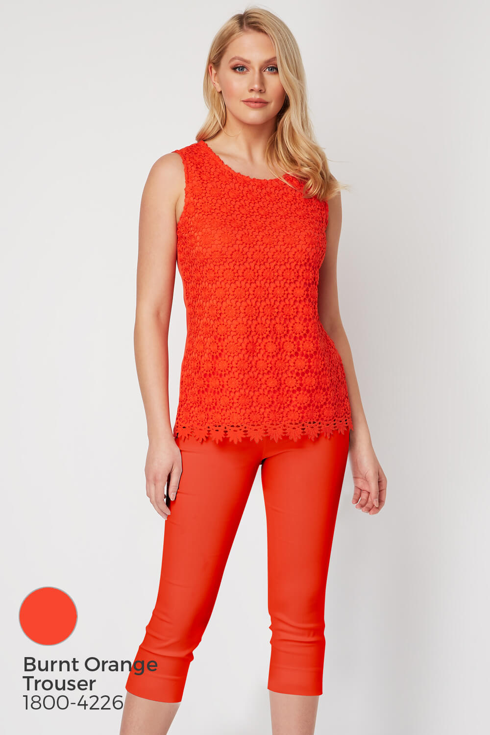 ORANGE Lace Jersey Top, Image 9 of 9