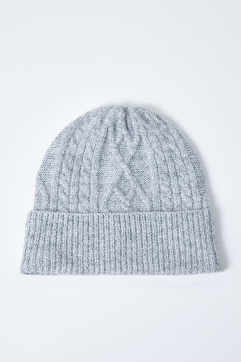 Grey Cable Knit Stretch Hat, Image 5 of 5