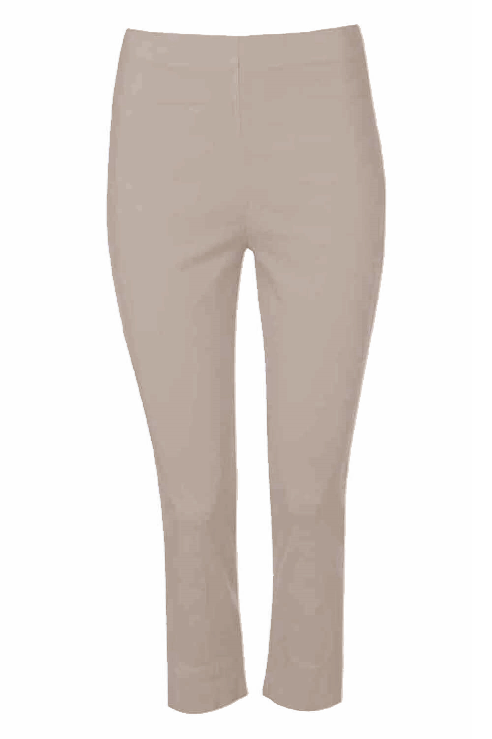Taupe Cropped Stretch Trouser, Image 5 of 5