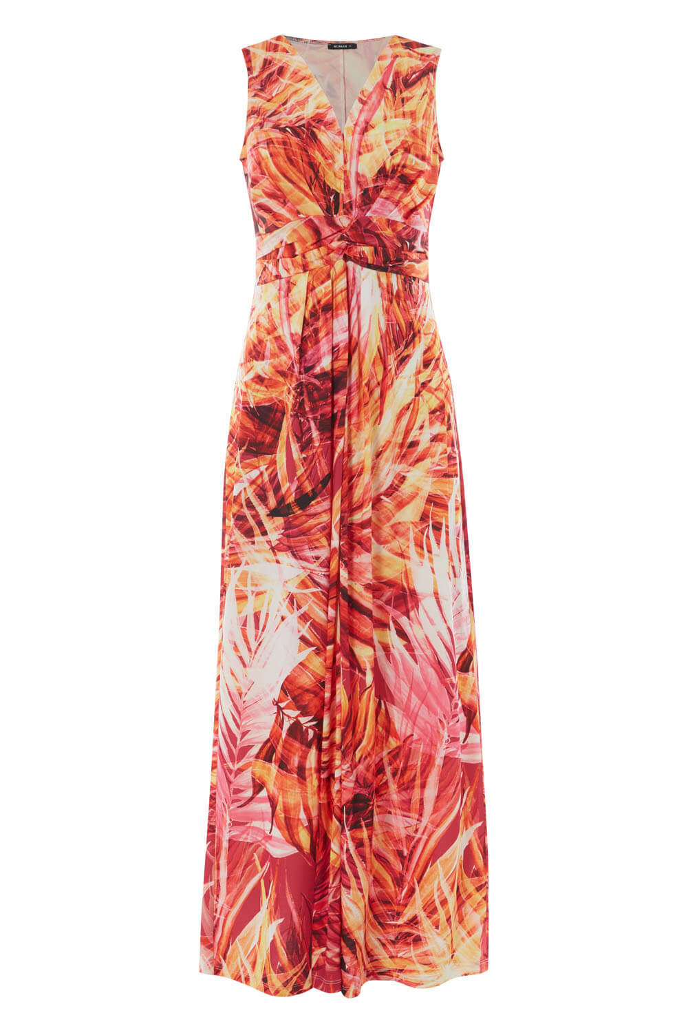 ORANGE Tropical Print Twist Front Maxi Dress, Image 5 of 5