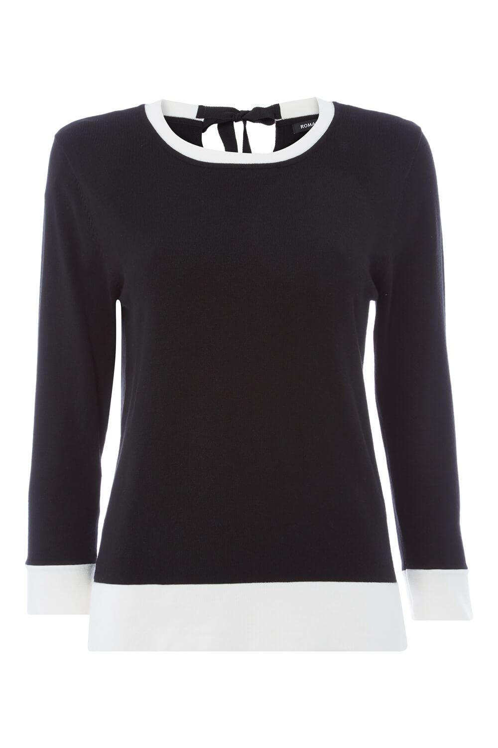 Tie Back Detail Jumper in Black Roman Originals UK