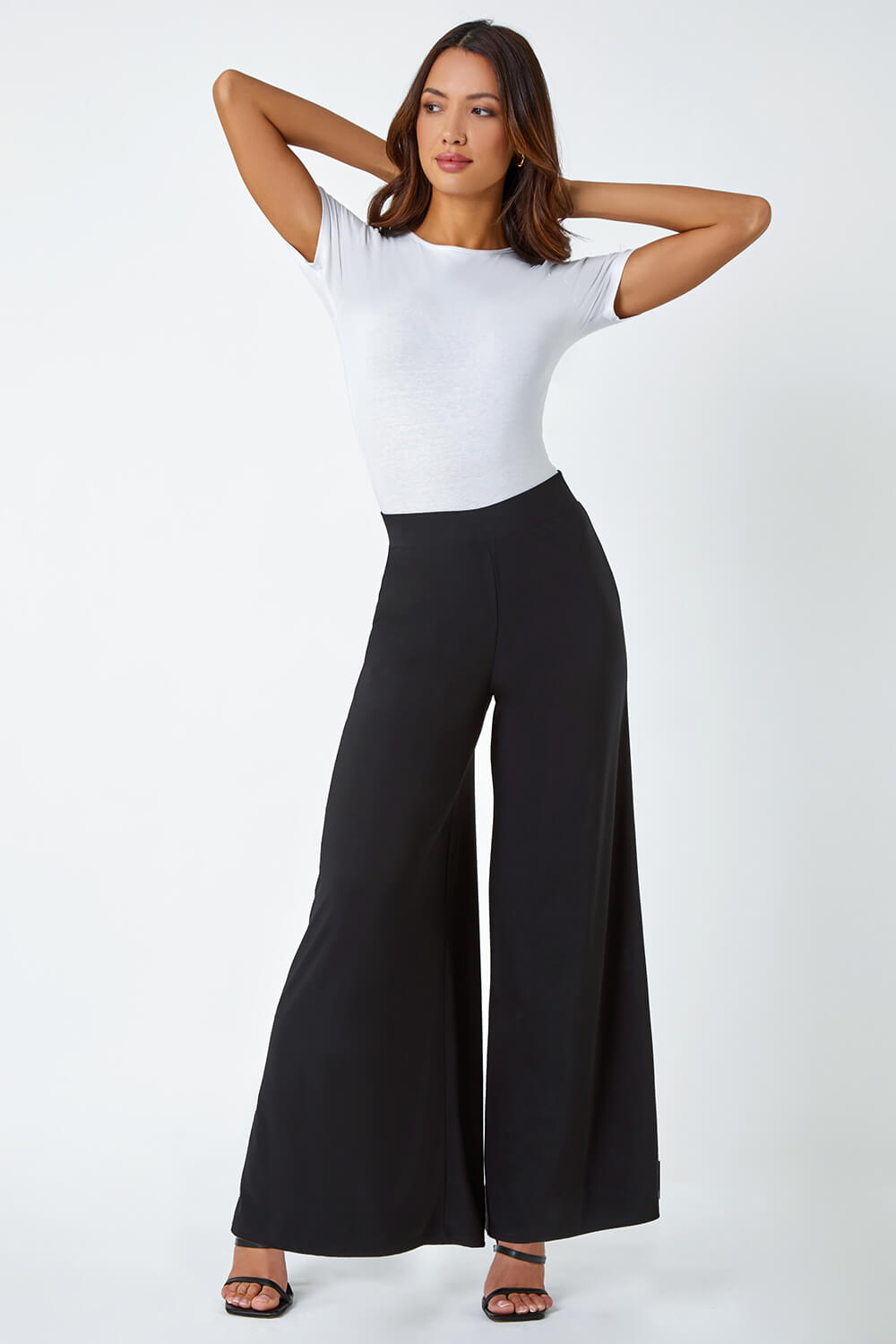 Max Studio Women's Scuba Pleated Wide Leg Pant, Black, Extra Small at  Amazon Women's Clothing store