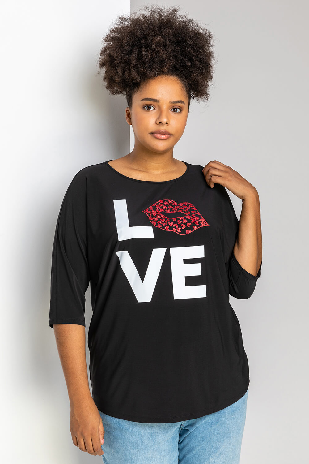 Curve Love Print Jersey T-Shirt