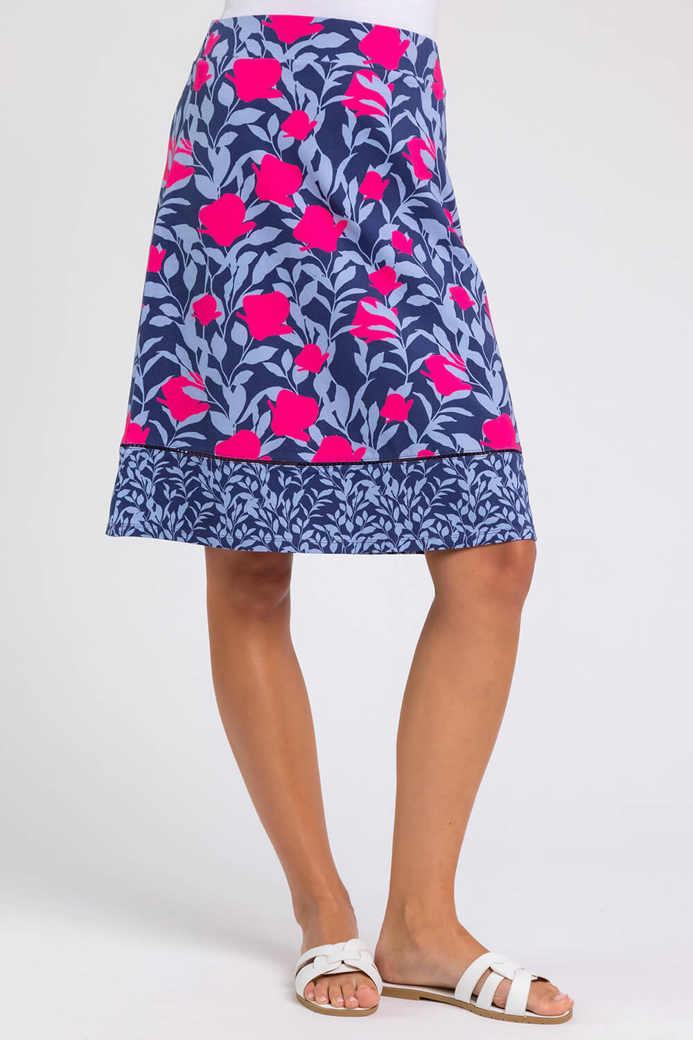 A Line Floral Print Skirt