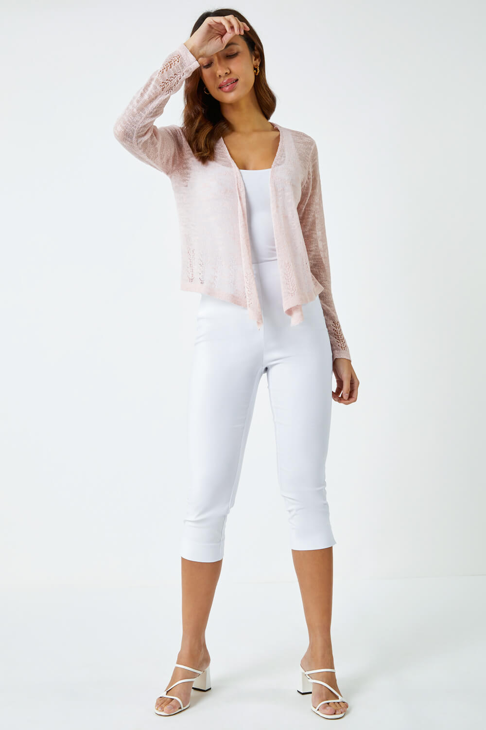 PINK Lightweight Knitted Shrug, Image 2 of 5