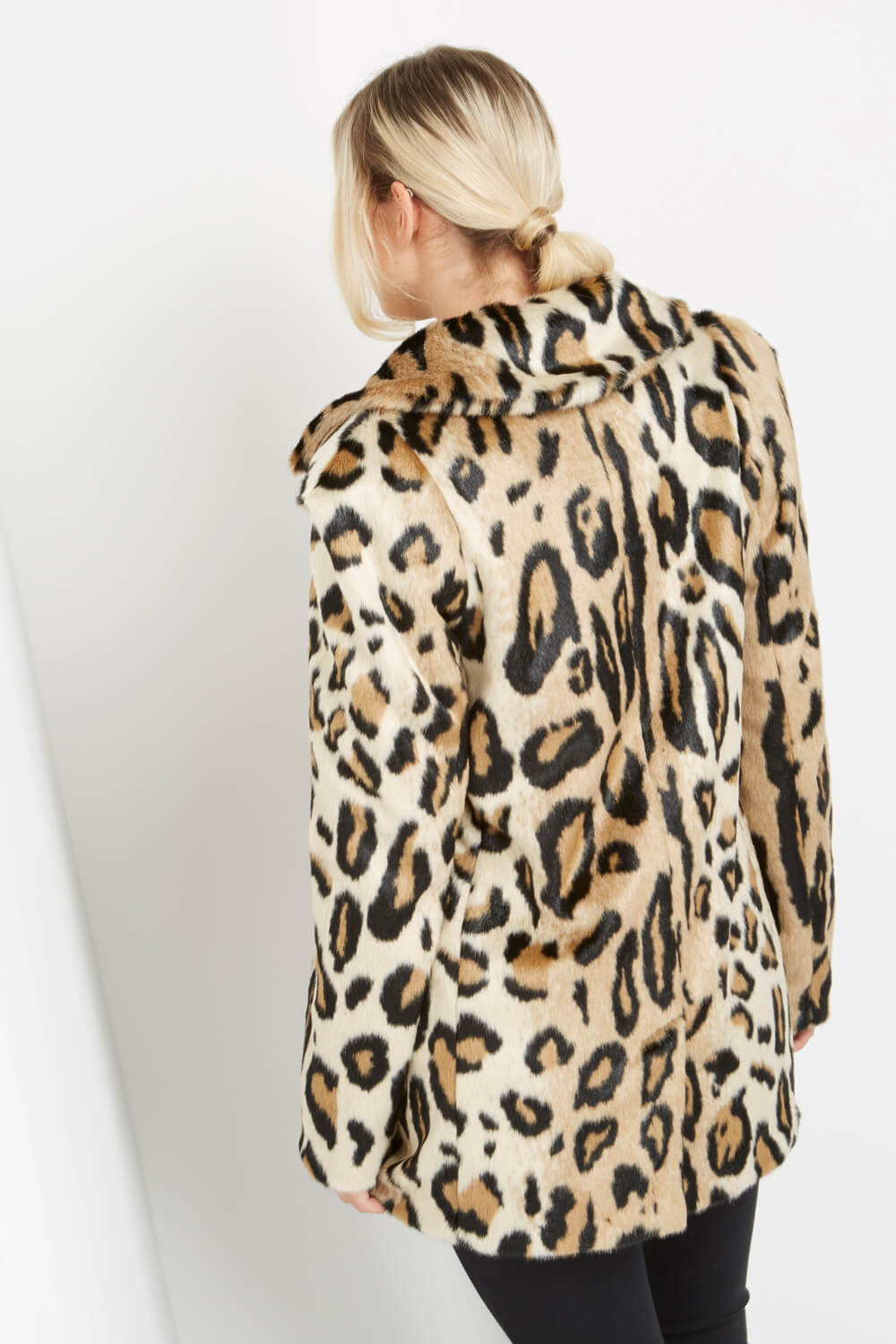 monki leopard print coat