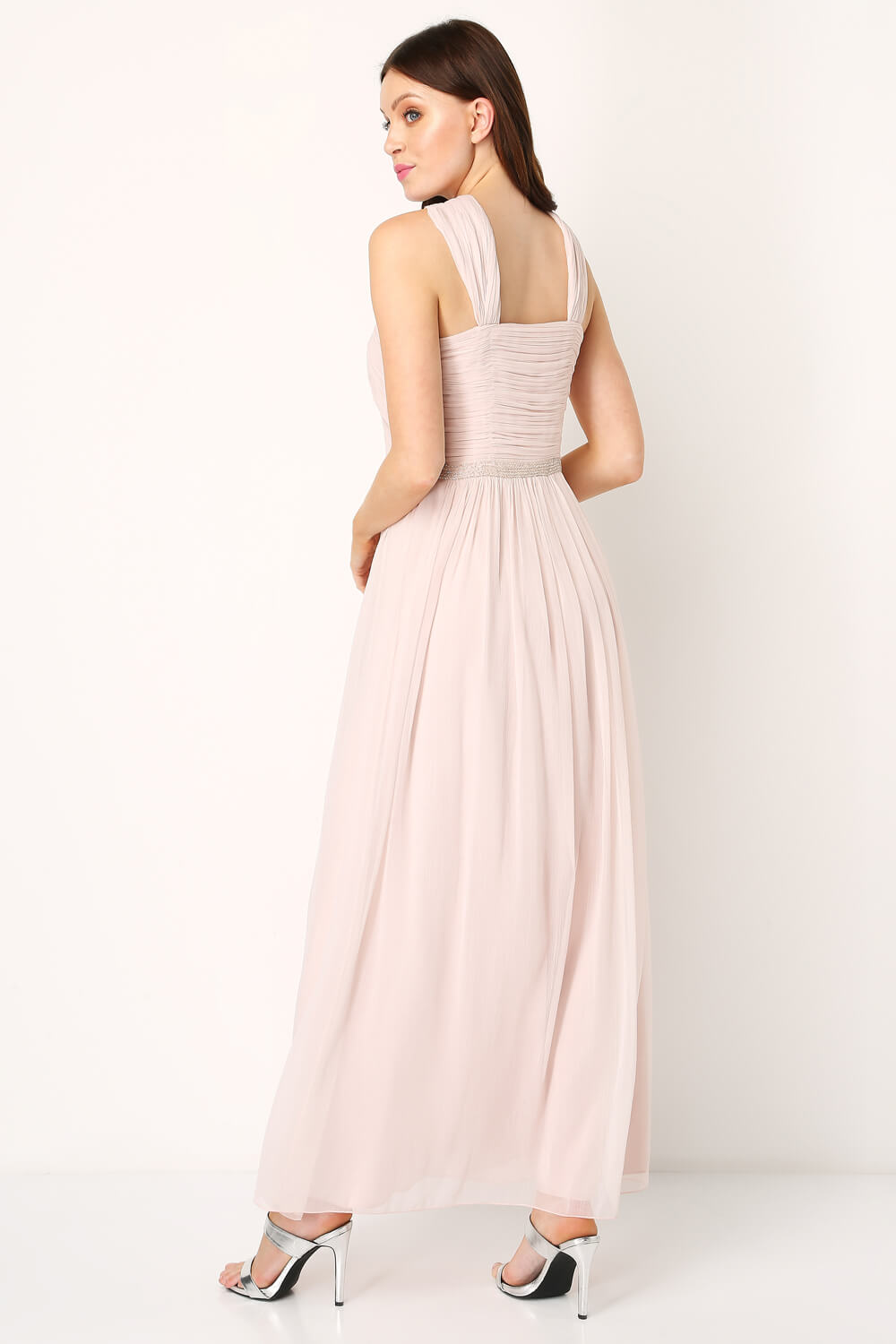 Light Pink Bead Embellished Maxi Dress, Image 2 of 5