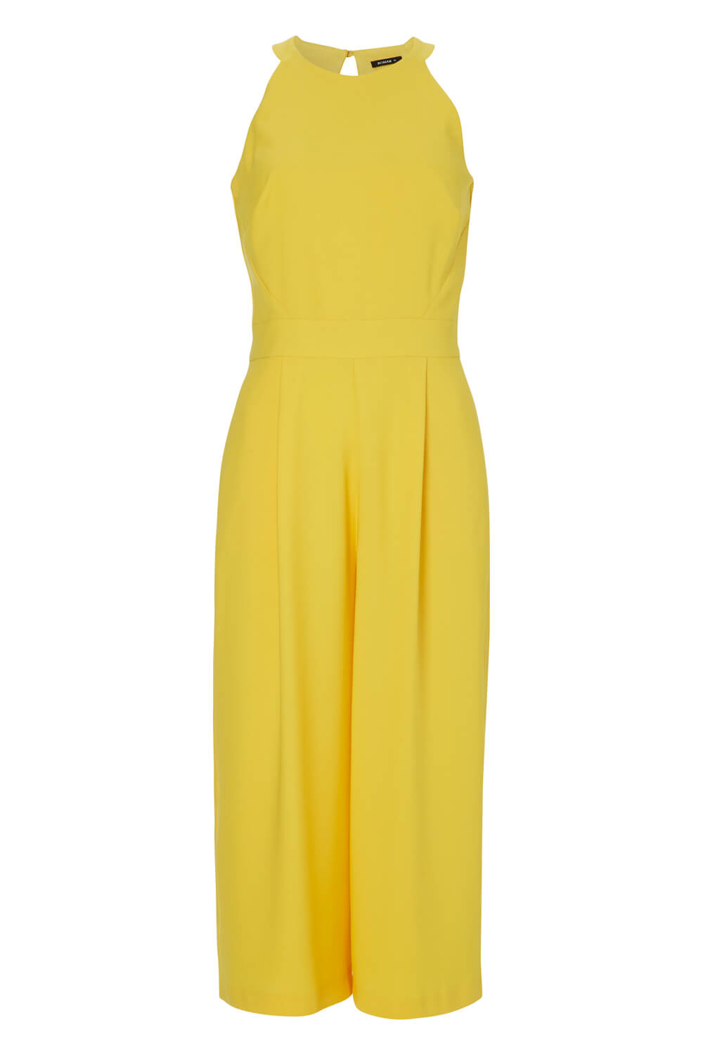 Yellow Halter Neck Culotte Jumpsuit, Image 4 of 4