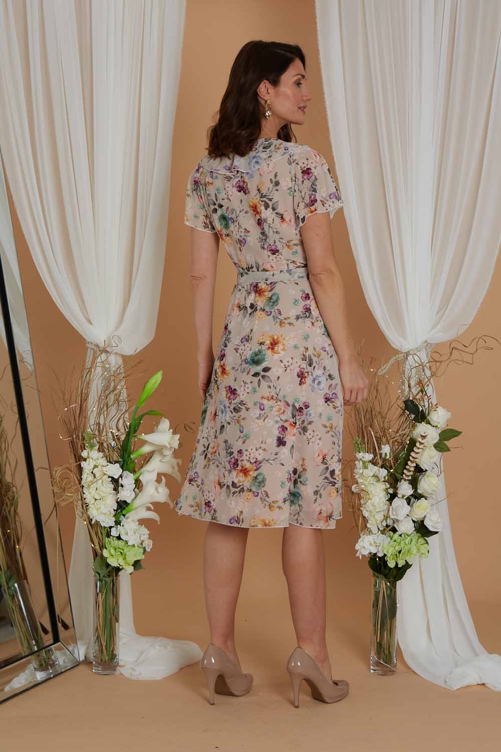 Biscuit Julianna Floral Print Chiffon Dress, Image 2 of 5