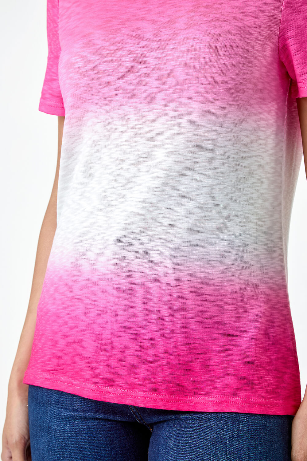 PINK Ombre Burnout Print Stretch Jersey T-Shirt, Image 5 of 5