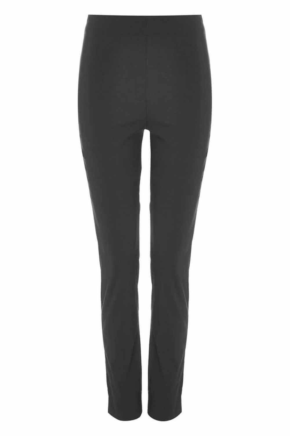Black Full Length Stretch Trousers, Image 3 of 3