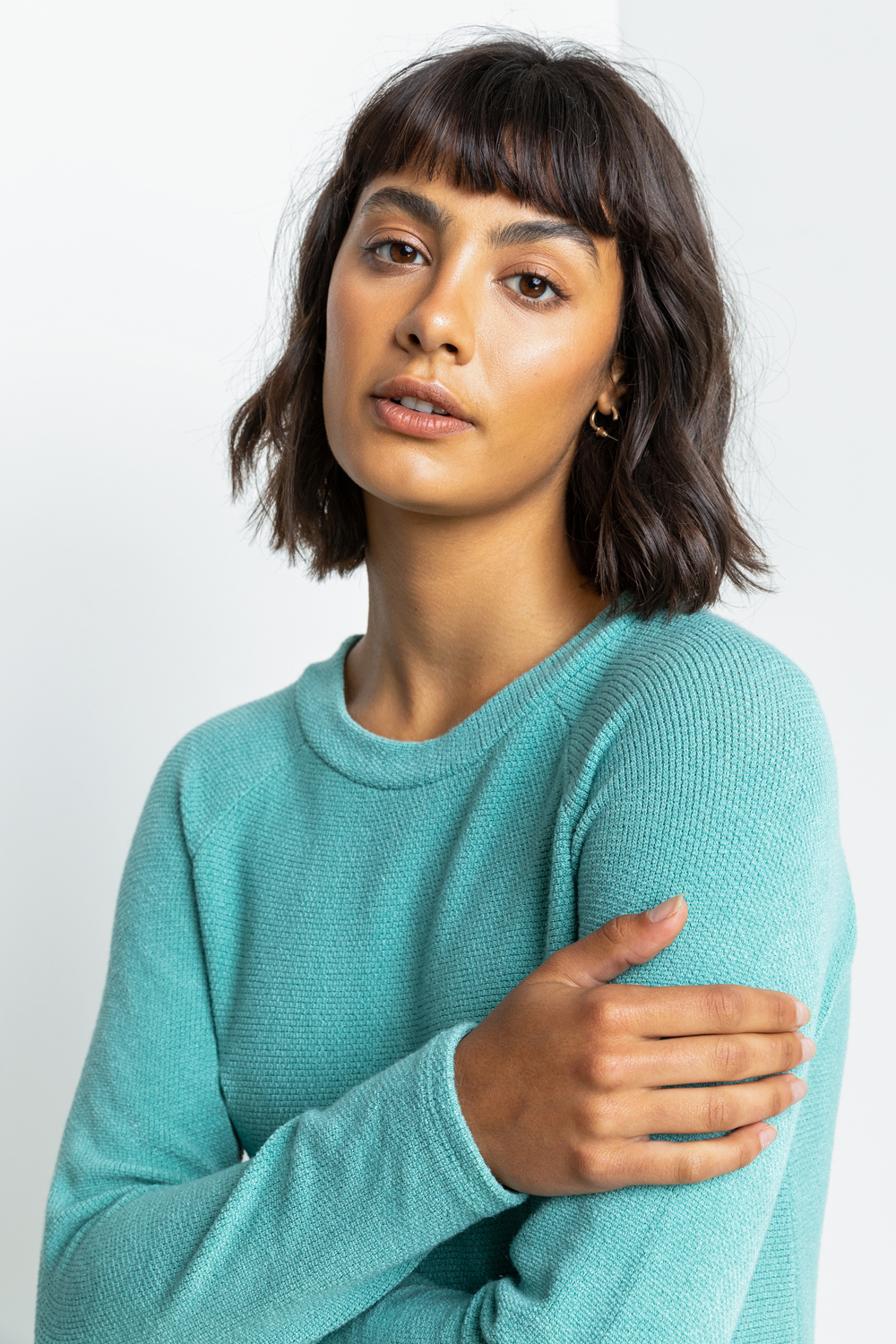 Mint Soft Jersey Sweatshirt with Necklace, Image 4 of 5
