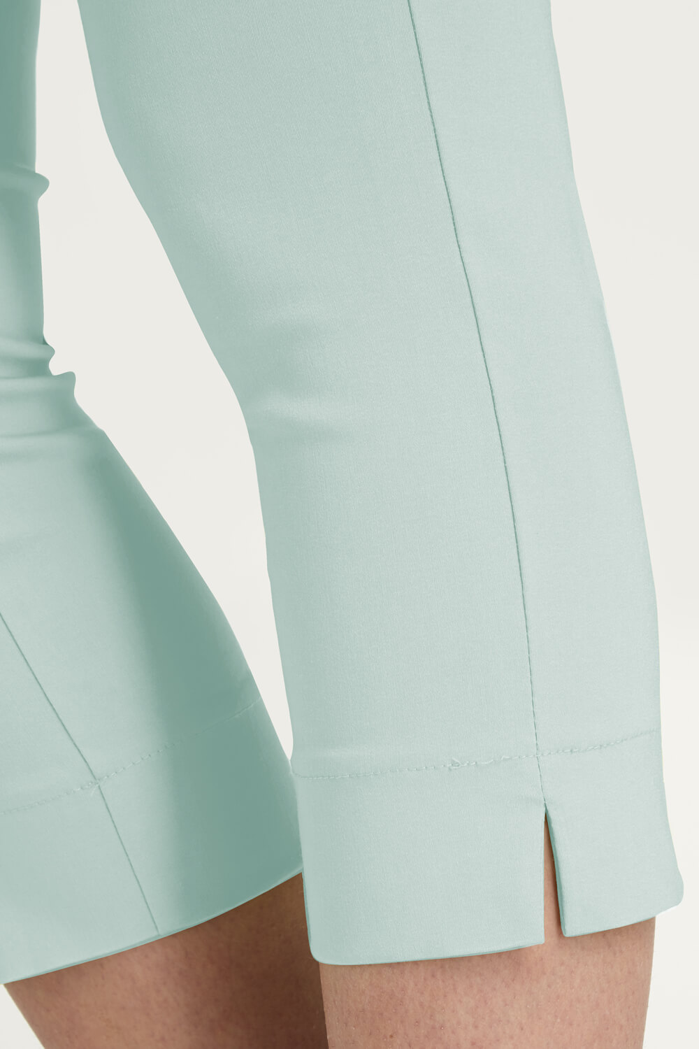 Mint Green Cropped Stretch Trouser, Image 3 of 7