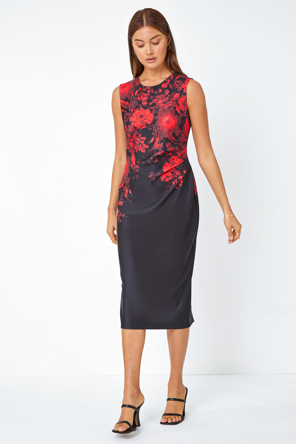  Floral Luxe Stretch Shift Dress, Image 2 of 5
