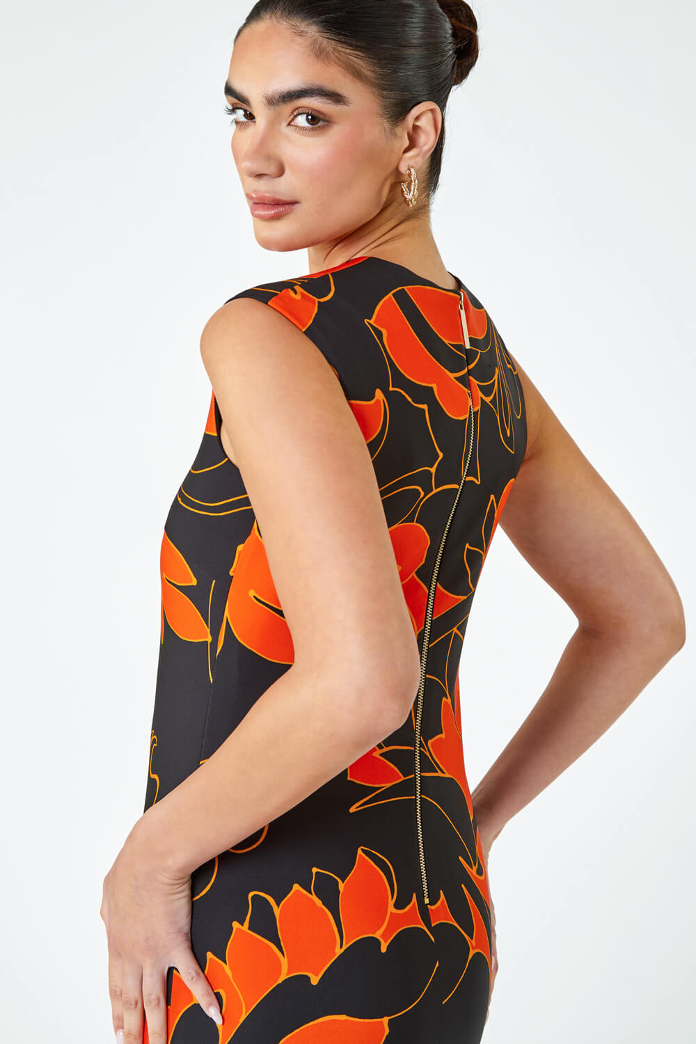 ORANGE LIMITED Floral Print Premium Stretch Dress, Image 4 of 5