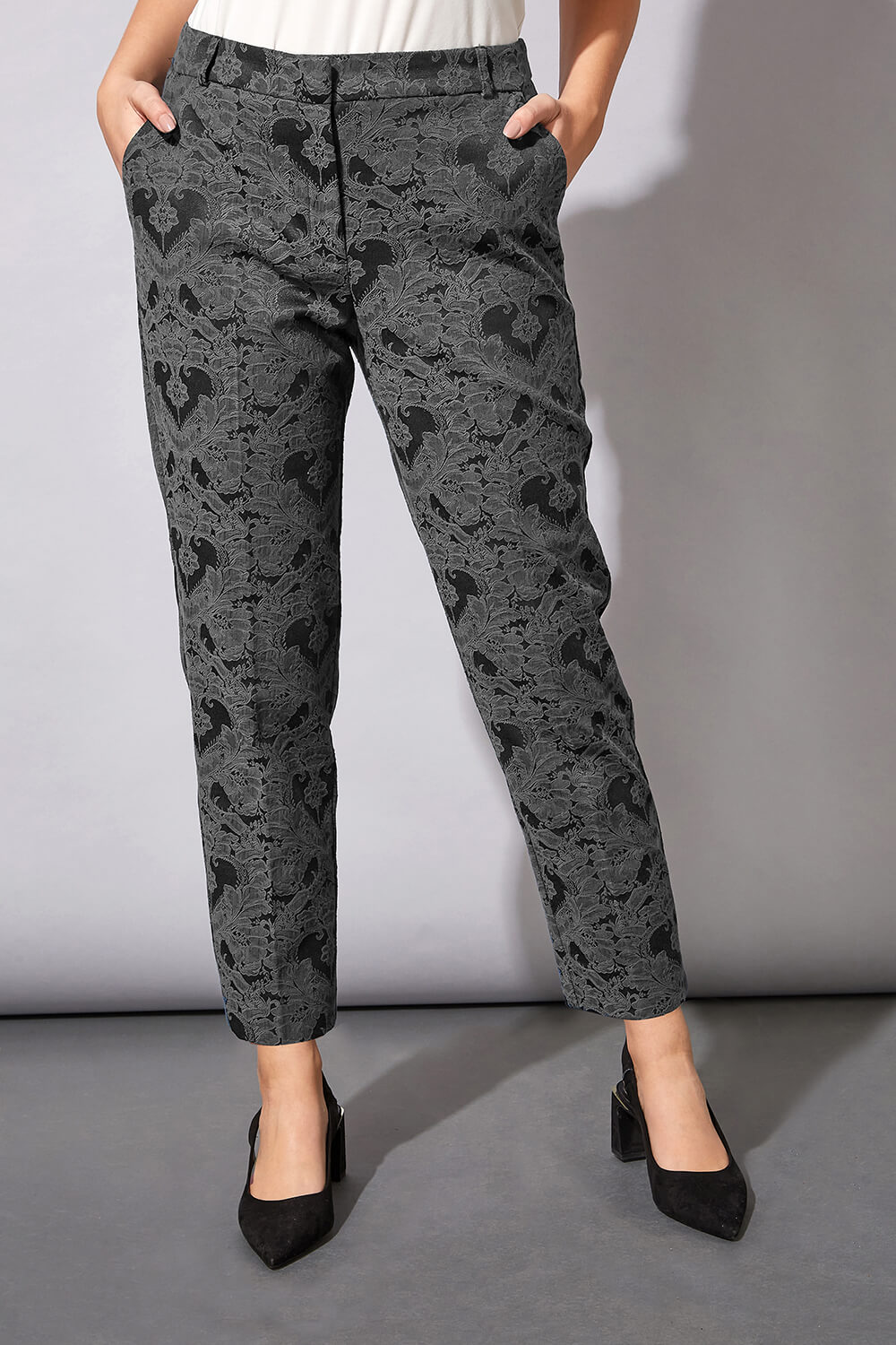 The Lowry mid-rise slim fit jacquard trousers
