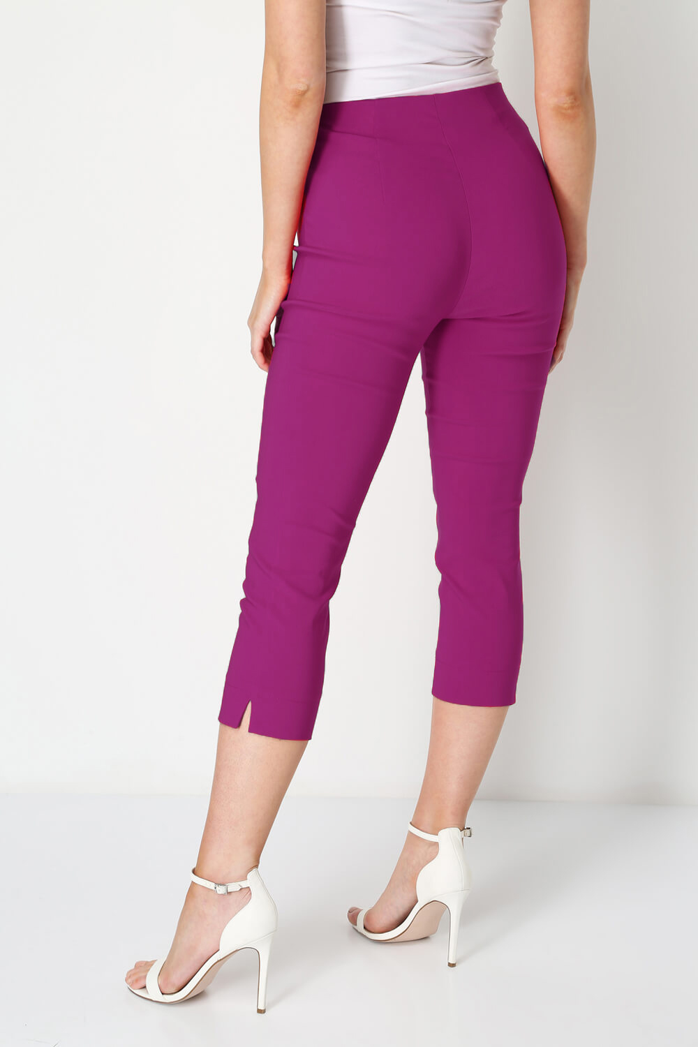 MAGENTA Cropped Stretch Trouser, Image 2 of 6