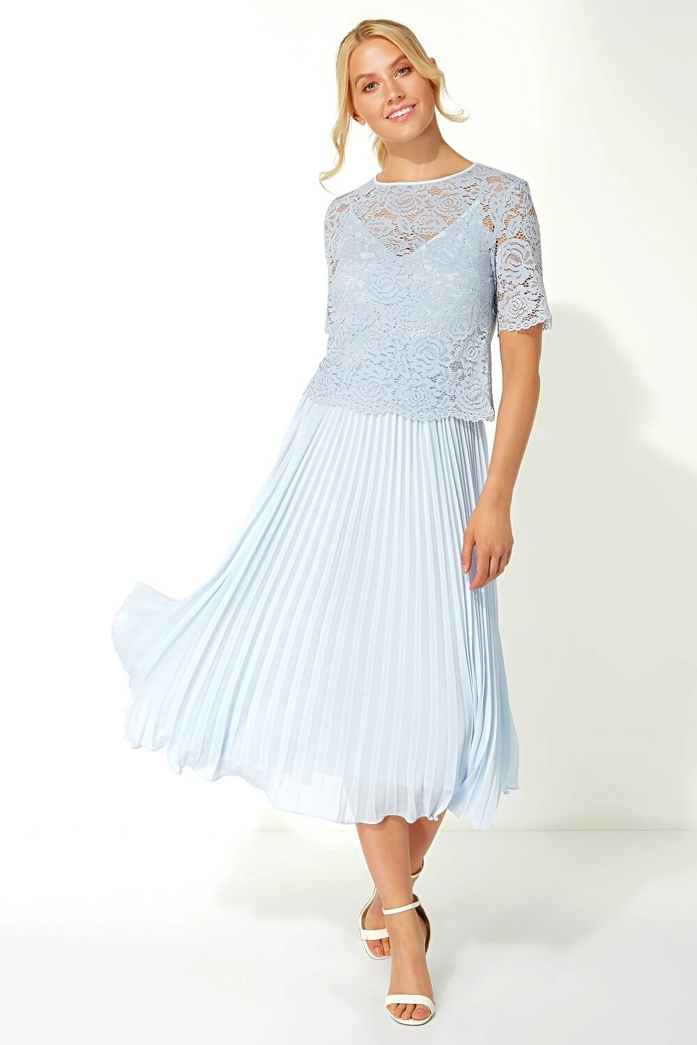 Light blue lace dress hot sale uk