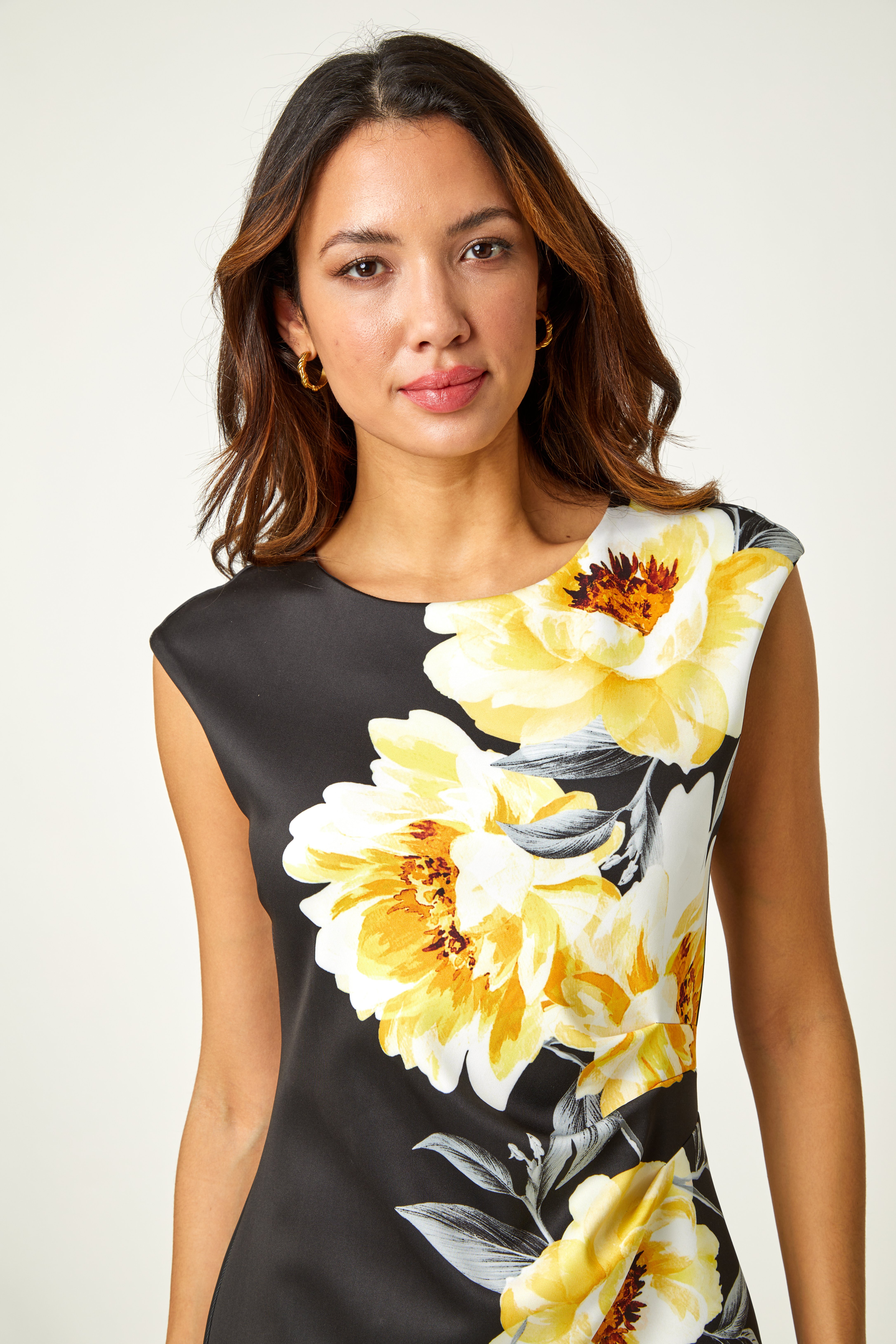 Premium Stretch Floral Print Dress