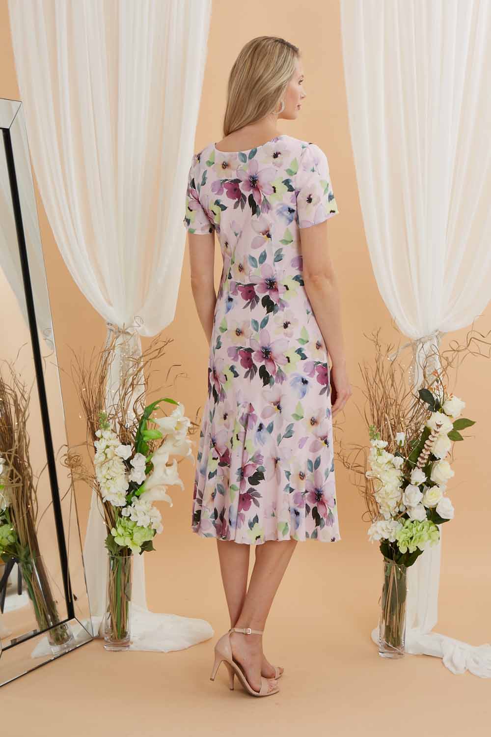 PINK Julianna Floral Print Bias Cut Dress, Image 2 of 4