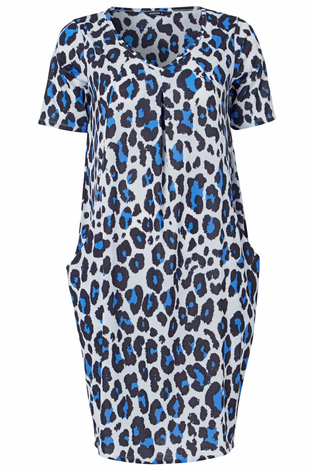 Blue Animal Print Slouch Dress , Image 5 of 5