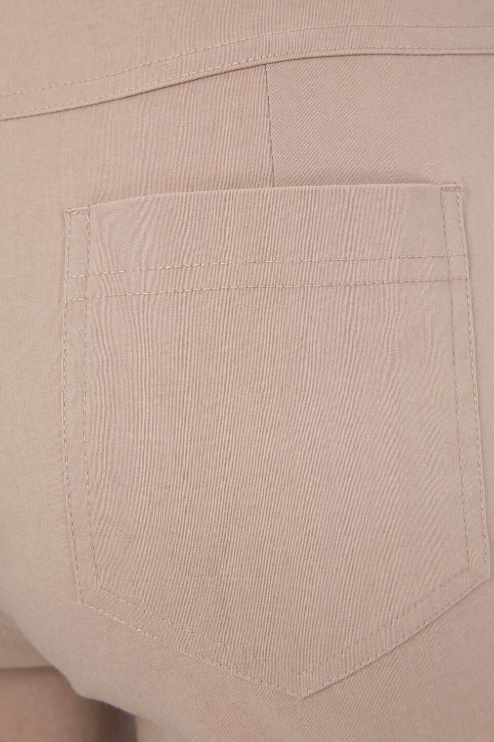 Taupe 3/4 Length Stretch Trouser, Image 3 of 4