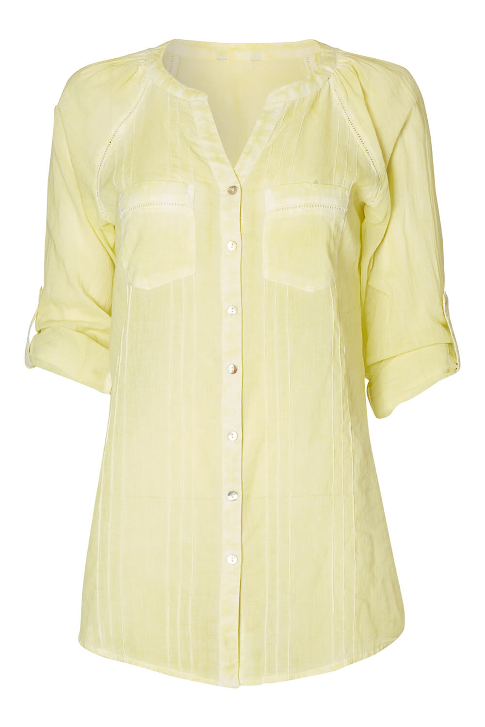 Lime Roll Sleeve Shirt, Image 4 of 4