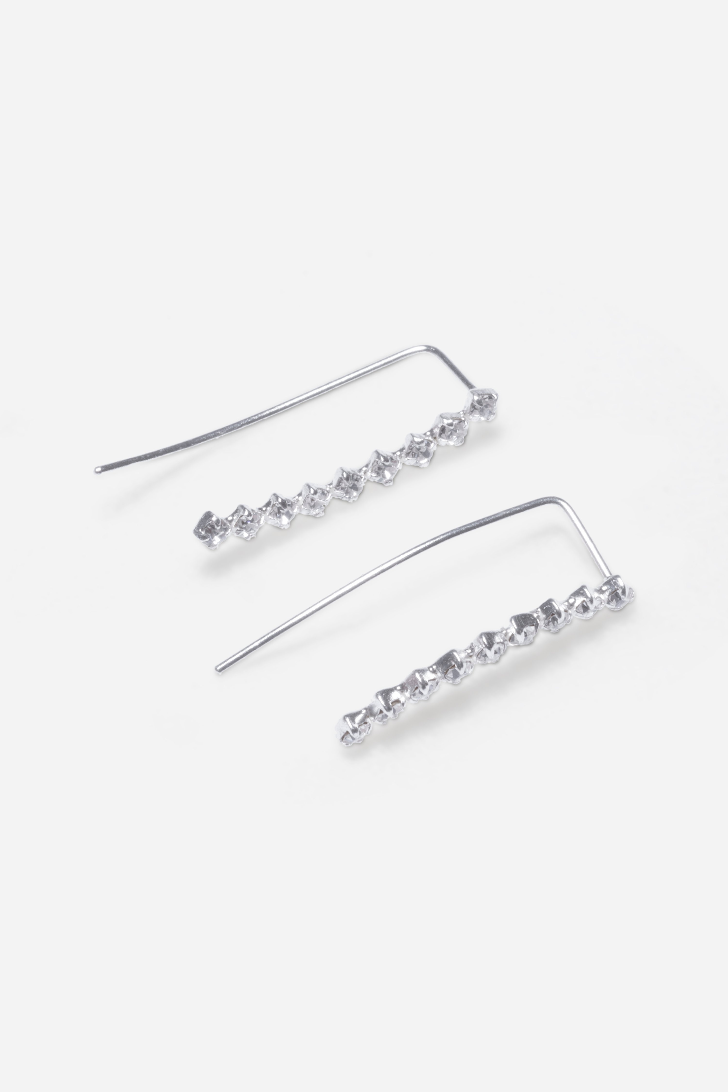 Sterling Silver Cubic Zirconia Earring Climbers