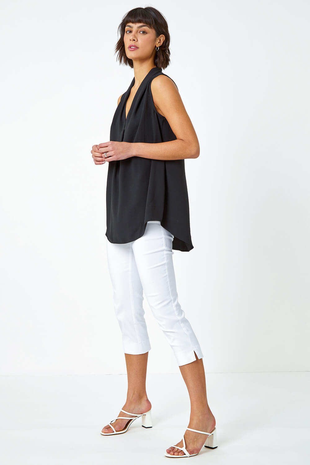 Loose Fit Pleated Detail Blouse