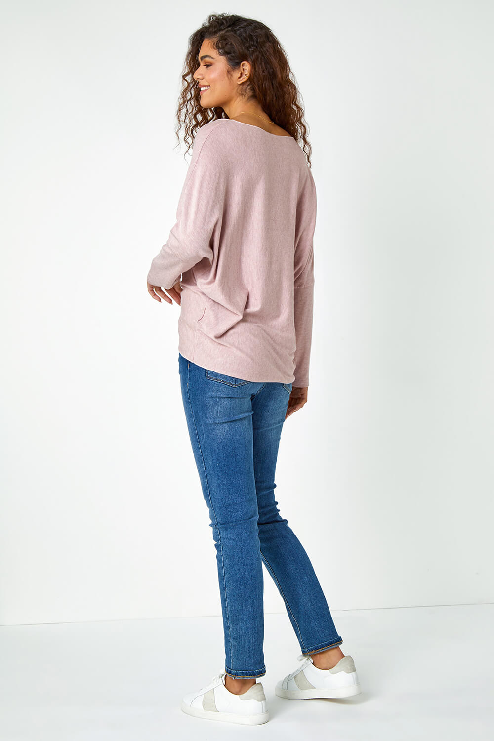 Light Pink Embellished Snowflake Stretch Top, Image 3 of 5