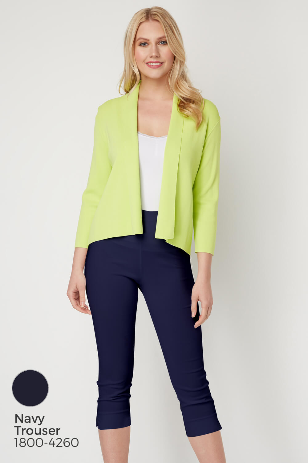 Lime Cropped Knitted Shrug, Image 6 of 7