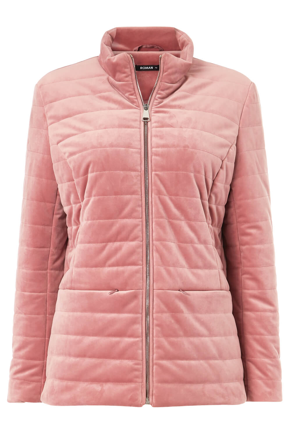 PINK Velour Texture Quilted Jacket, Image 5 of 5