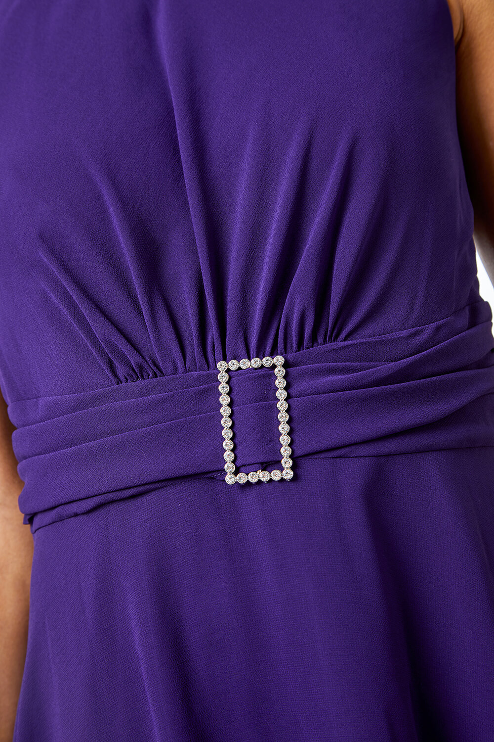 Purple Petite Diamante Buckle Dress, Image 5 of 5