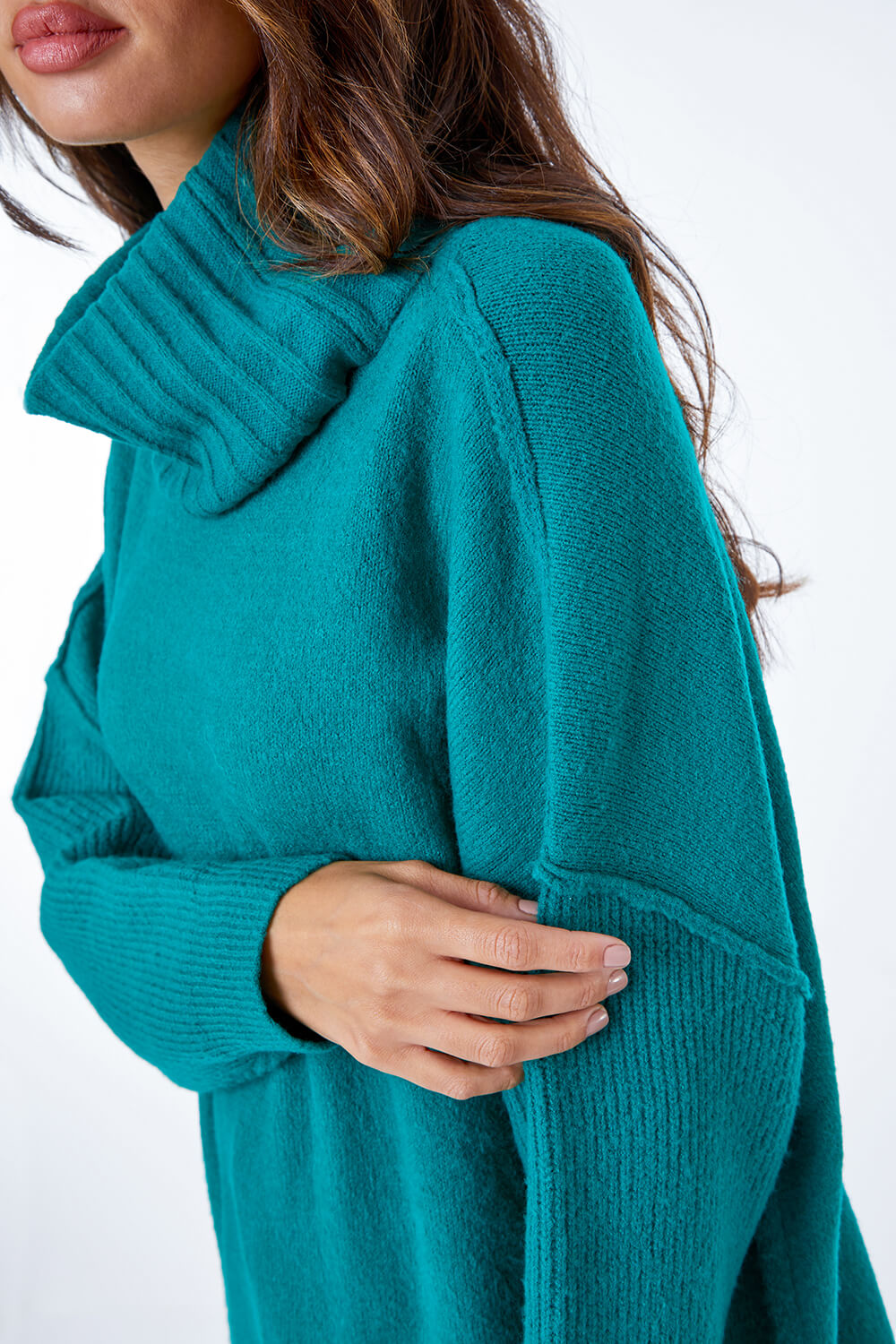 Jade Relaxed Roll Neck Jumper , Image 5 of 5