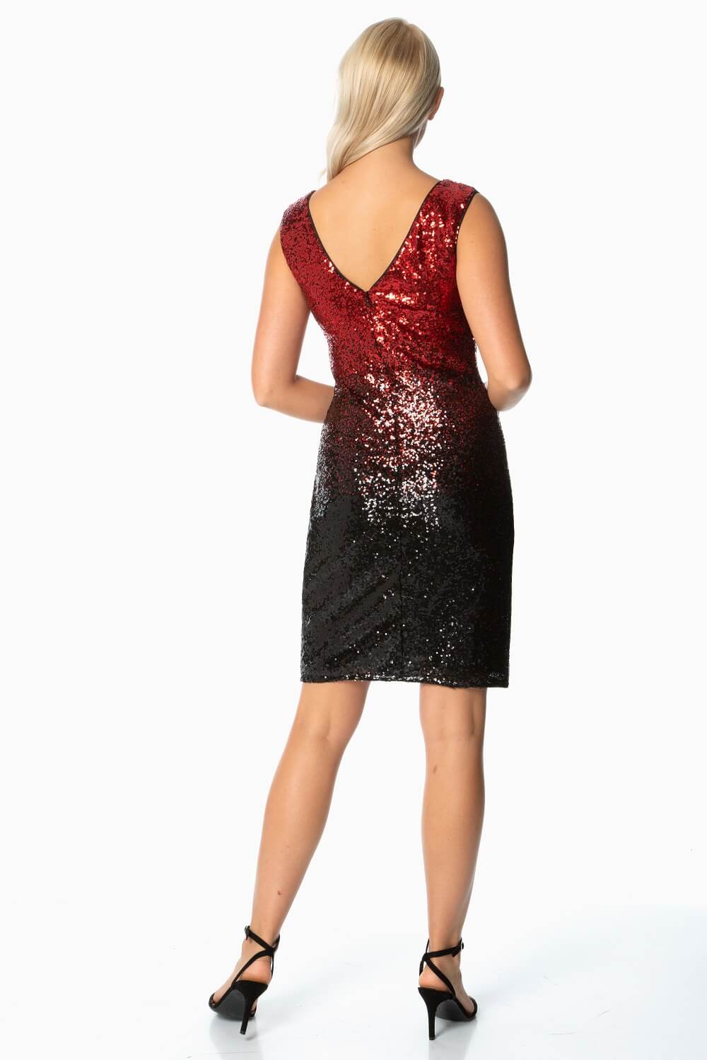  Ombre Sequin Embellished Mini Dress, Image 3 of 4