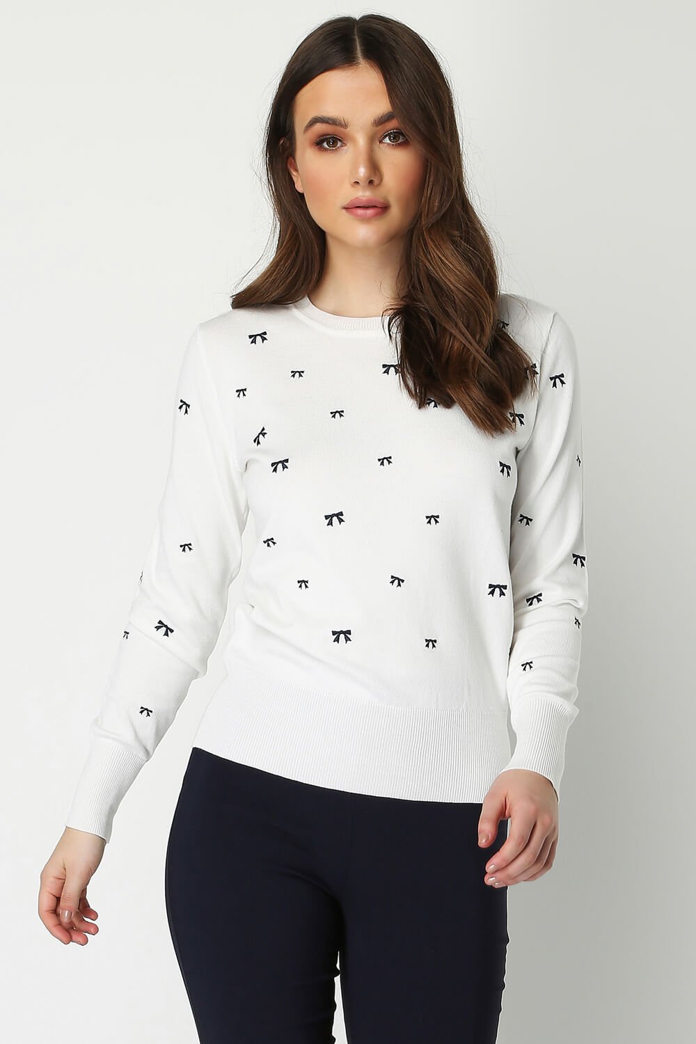 Bow Embroidered Jumper 