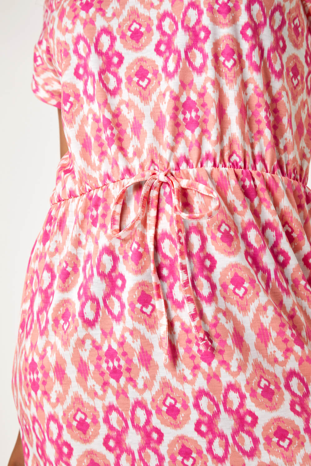 PINK Petite Aztec Stretch T-Shirt Dress, Image 5 of 5