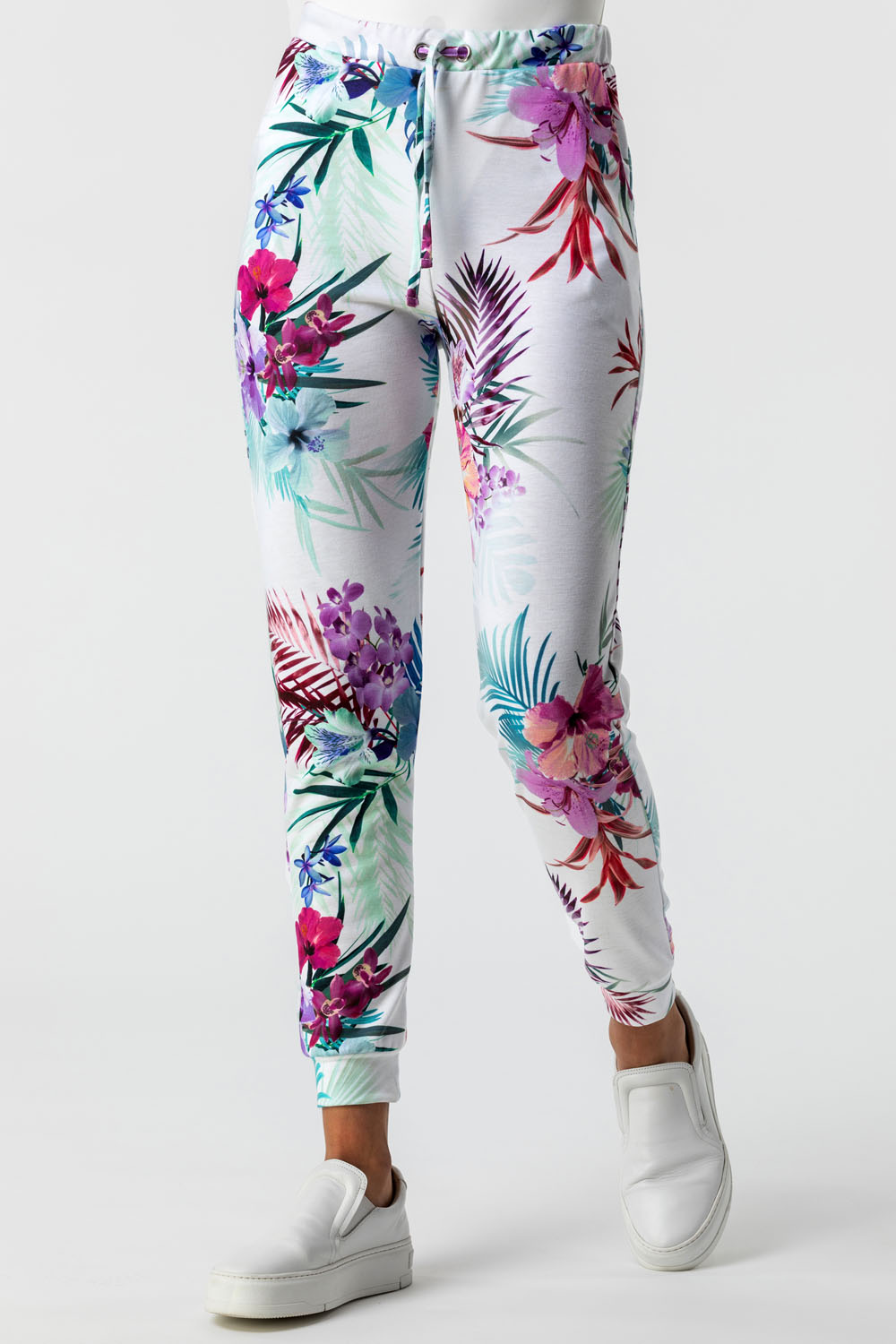 Tropical Floral Print Lounge Pants