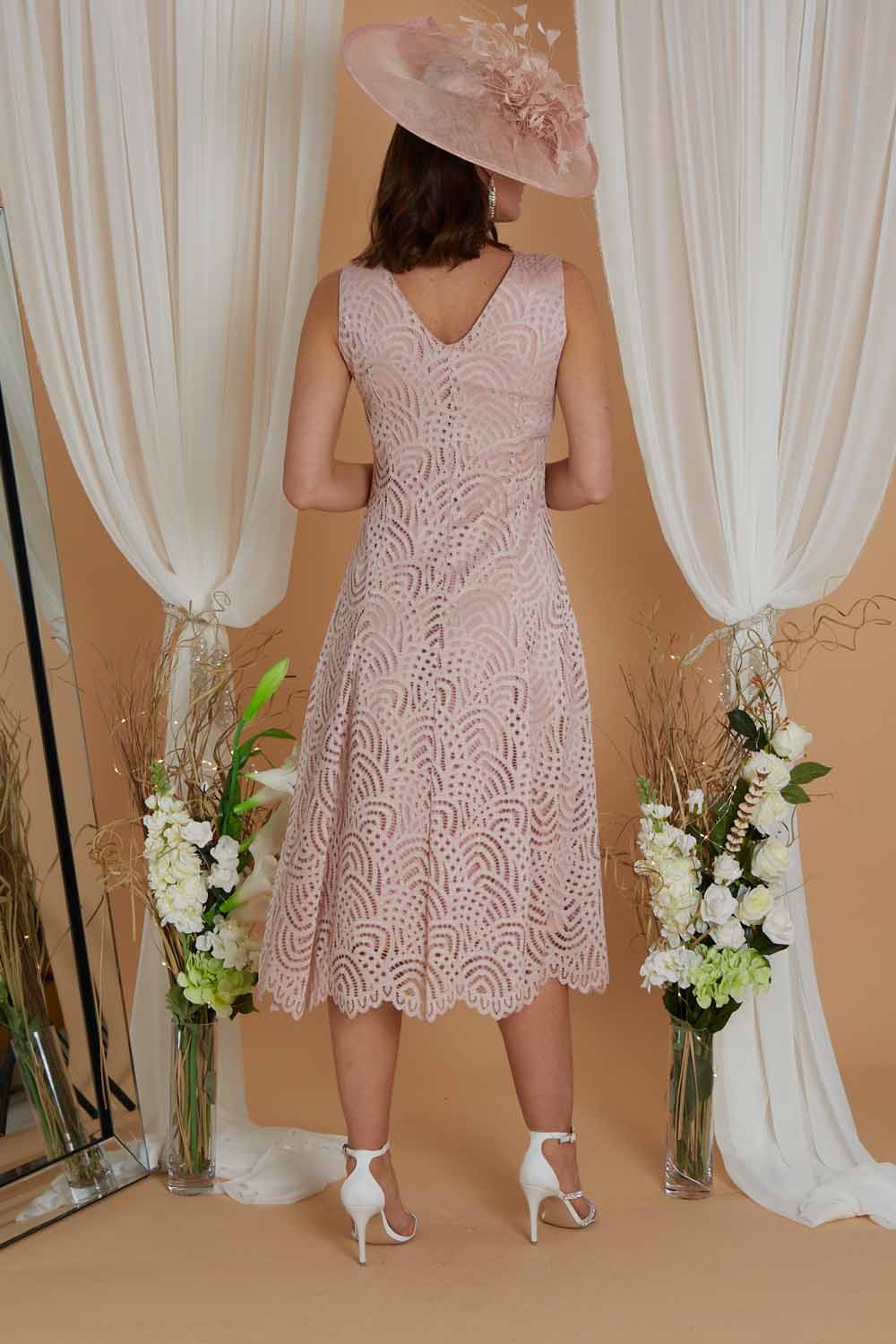 PINK Julianna Lace Dress & Shrug Set, Image 3 of 4