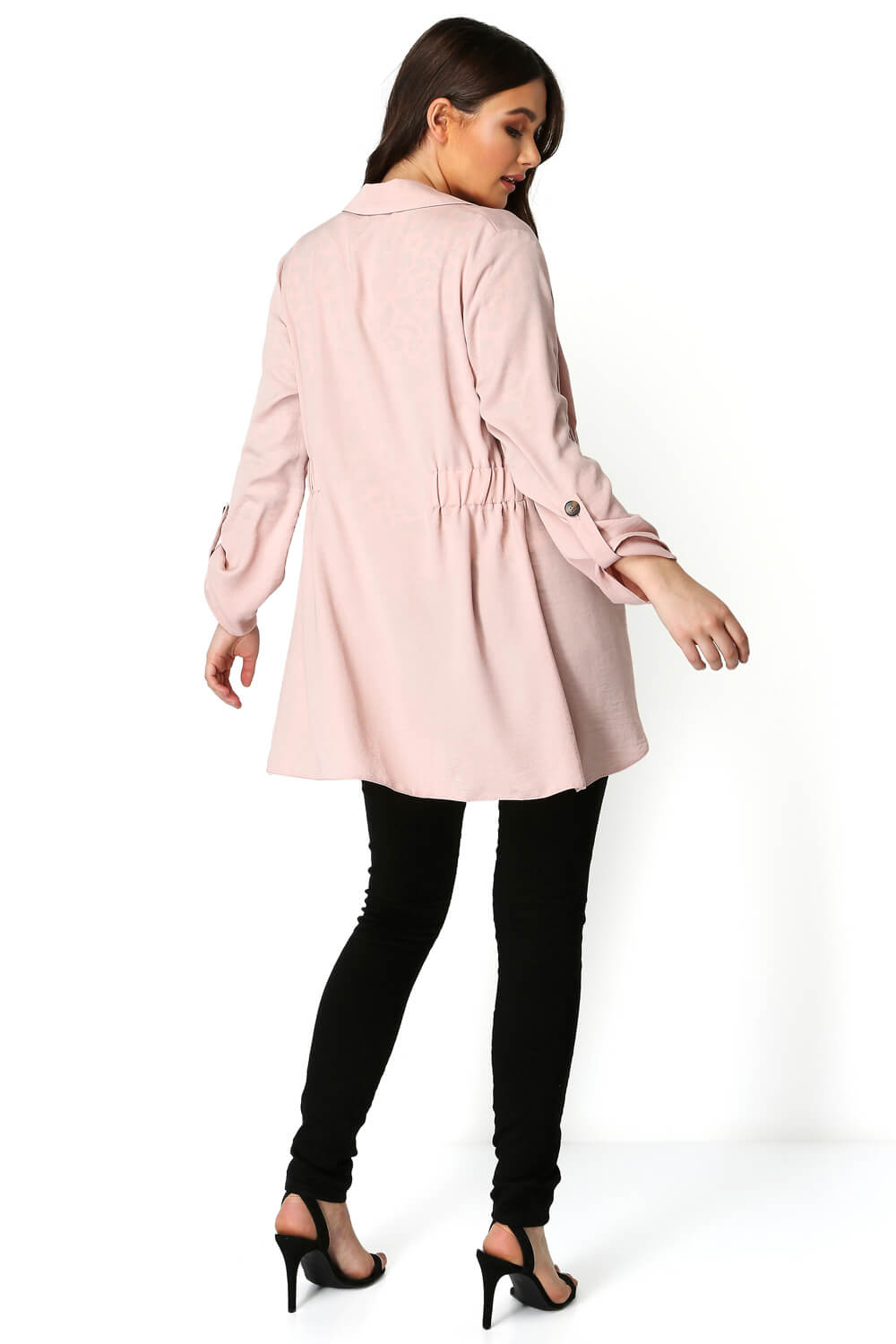 Rever Collar Casual Jacket in Dusty Pink Roman Originals UK